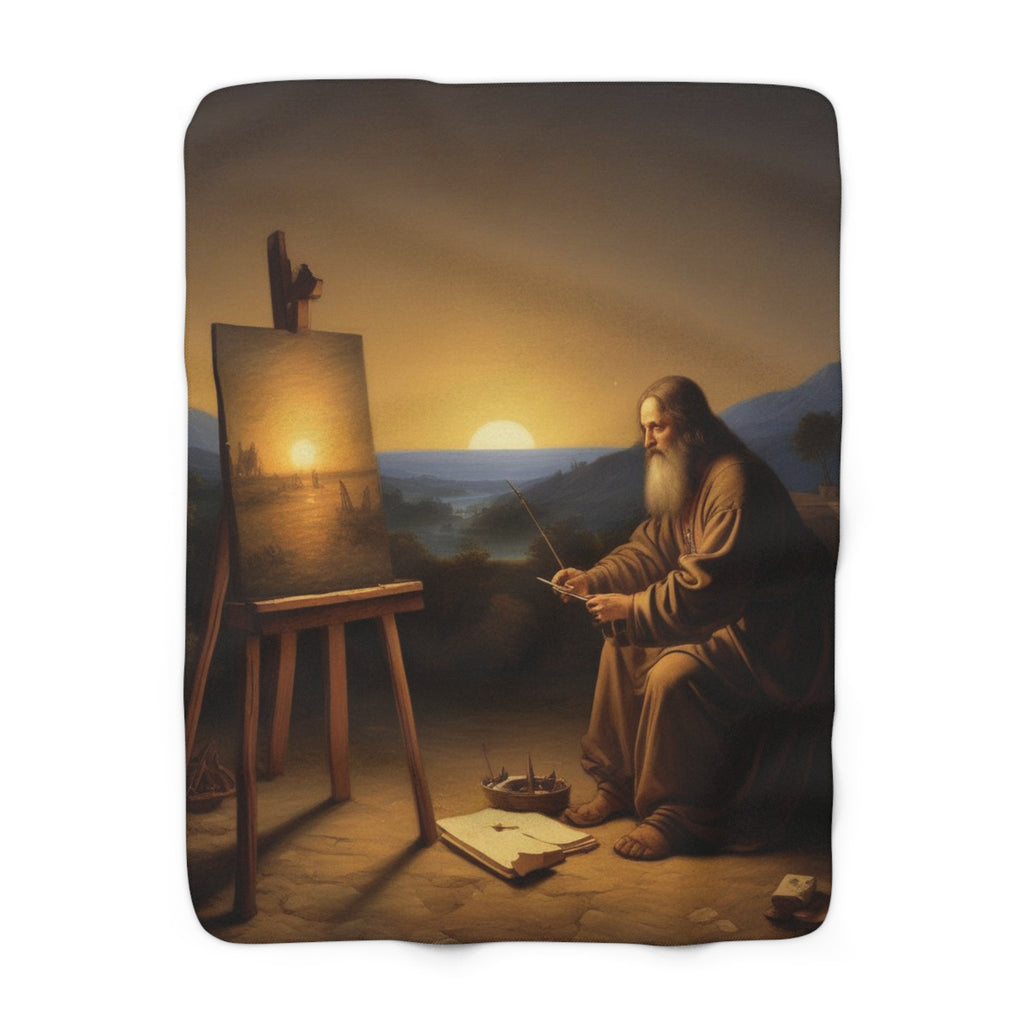 Artistic Sherpa Fleece Blanket – Cozy Home Décor for Creative Souls