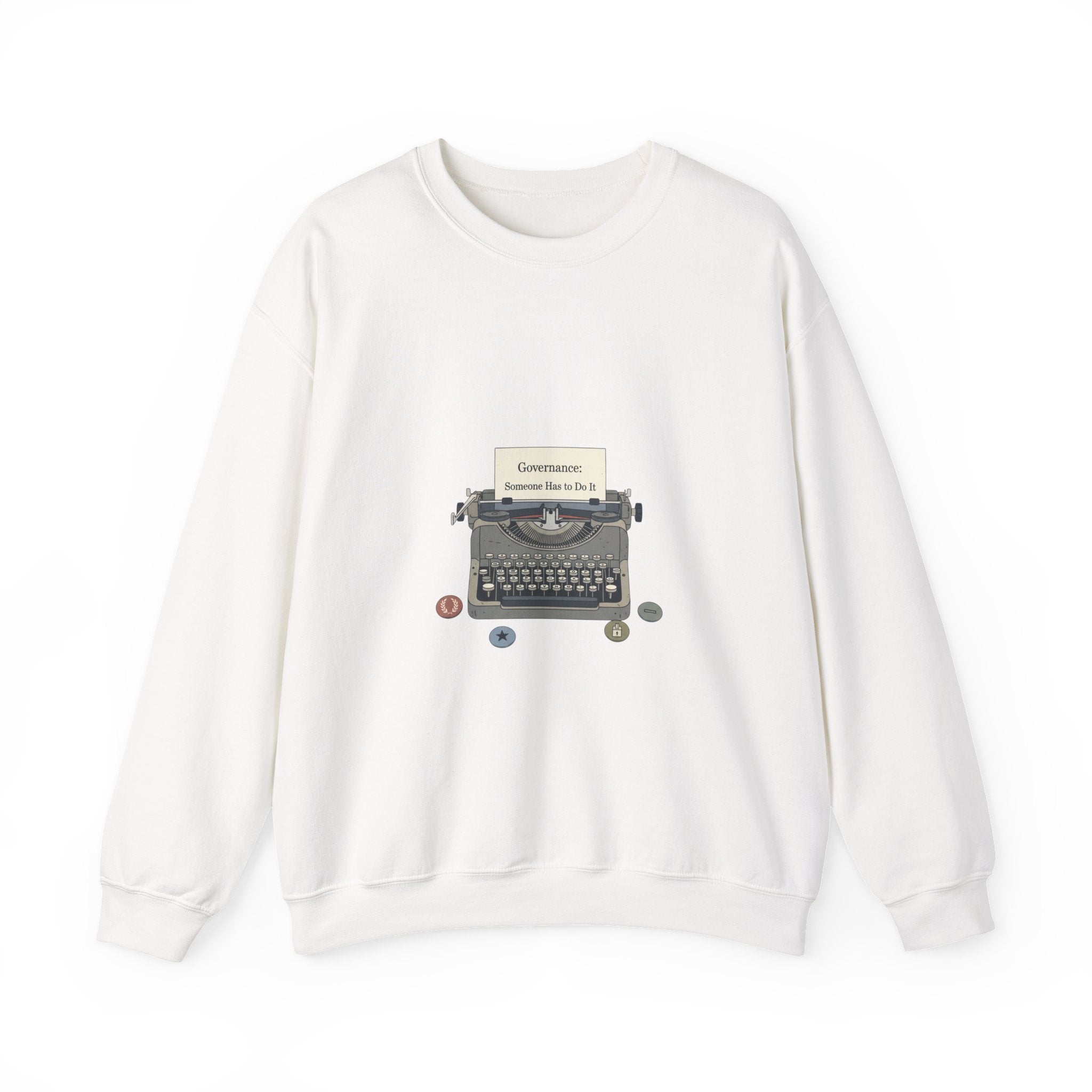 Civic Exhaustion Typewriter Crewneck sweatshirt | election memes, politics humor