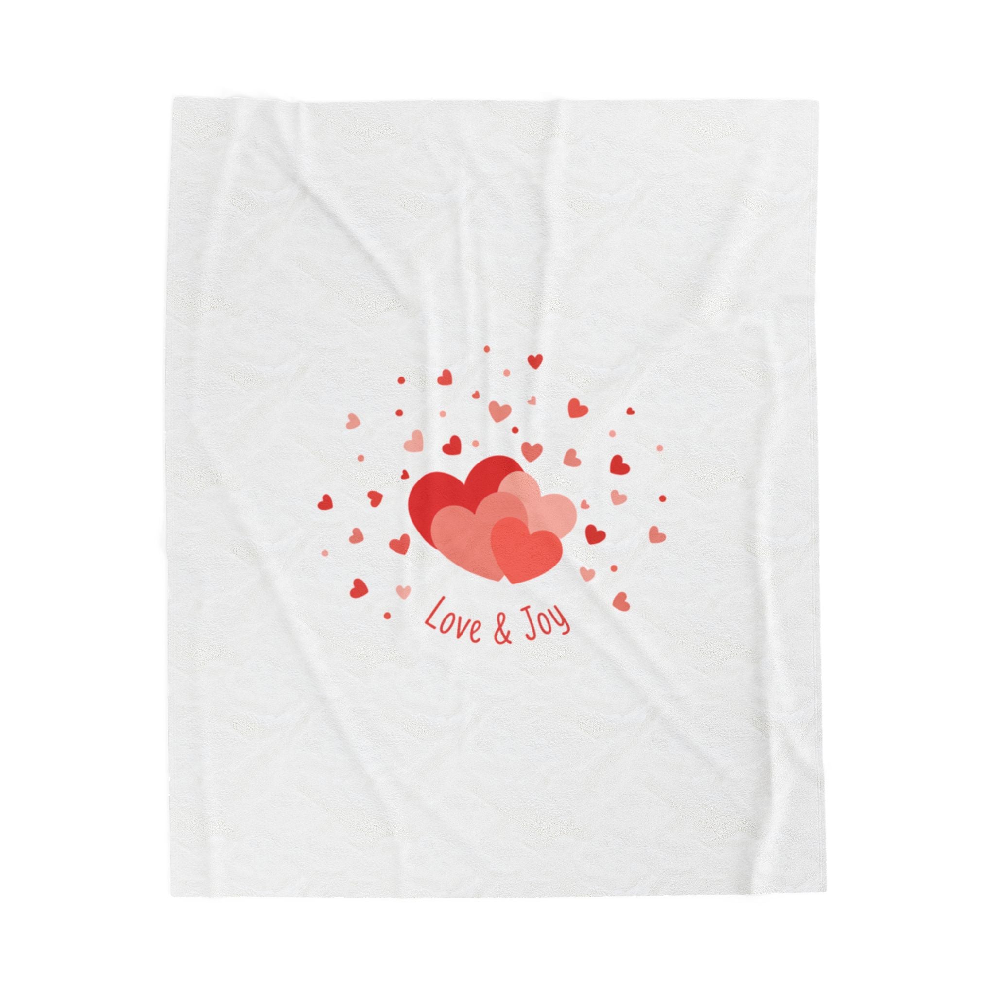 Tiny Heart Confetti Velveteen Plush Blanket | tiny heart design, pre-valentine’s