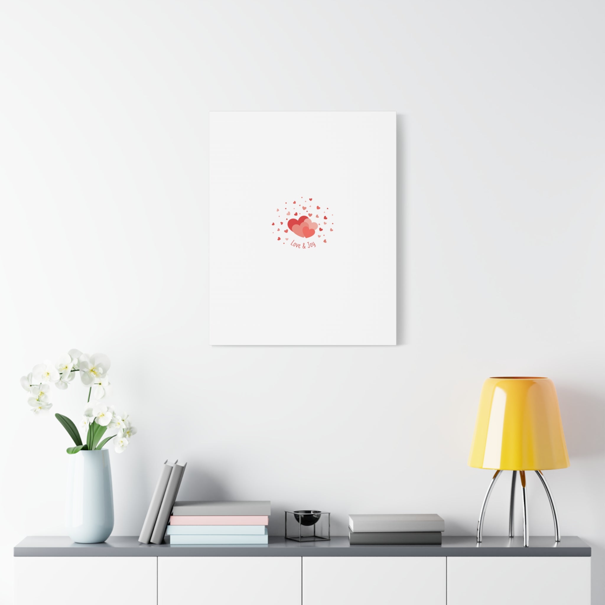 Tiny Heart Confetti Canvas | Matte Stretched Canvas