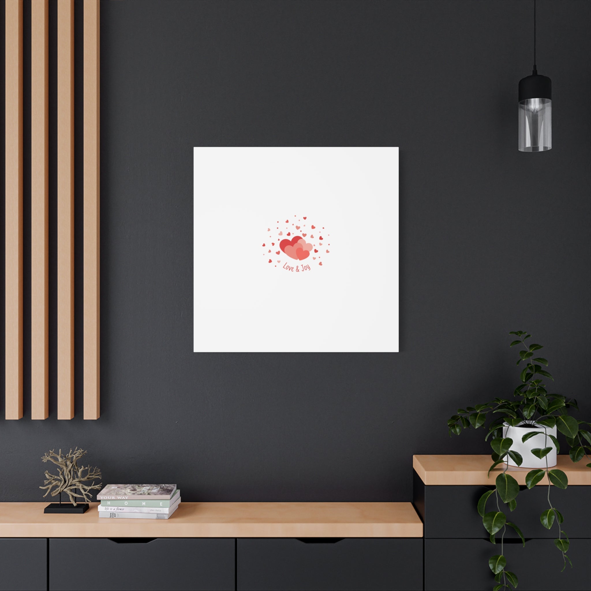 Tiny Heart Confetti Canvas | Matte Stretched Canvas
