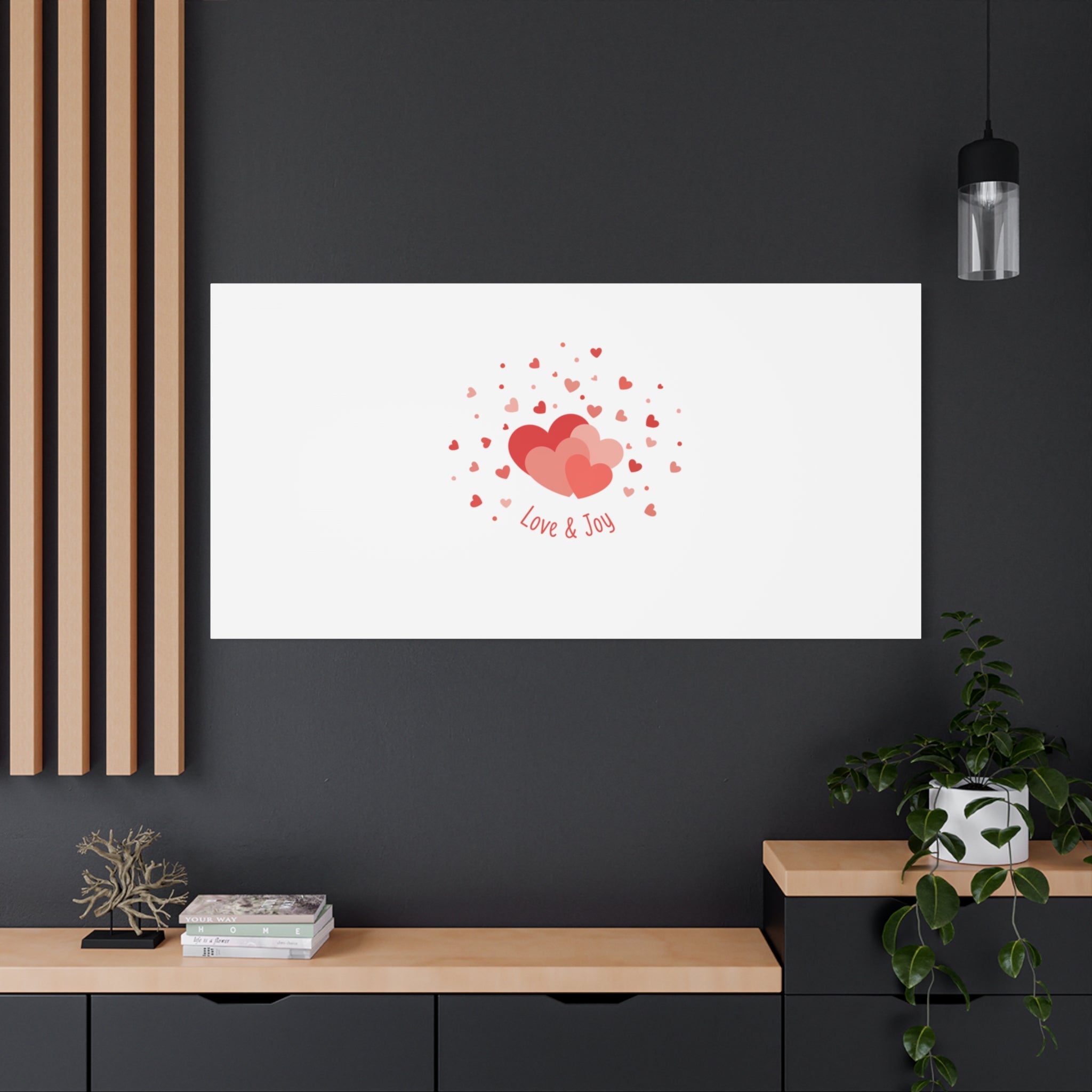 Tiny Heart Confetti Canvas | Matte Stretched Canvas