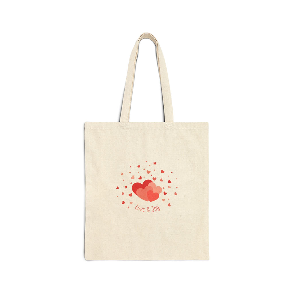 Tiny Heart Confetti Tote | Canvas Bag, micro heart pattern