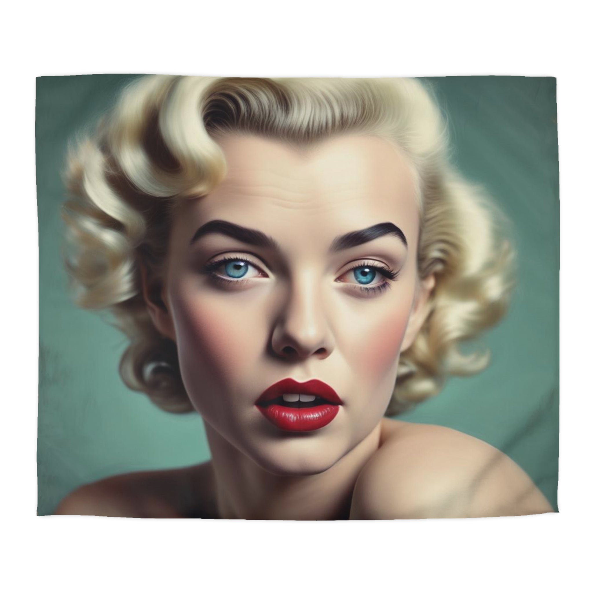 Vintage Glamour Microfiber Duvet Cover - Elegant Retro Chic Bedroom Decor