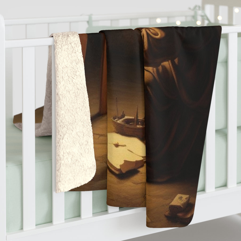 Artistic Sherpa Fleece Blanket – Cozy Home Décor for Creative Souls
