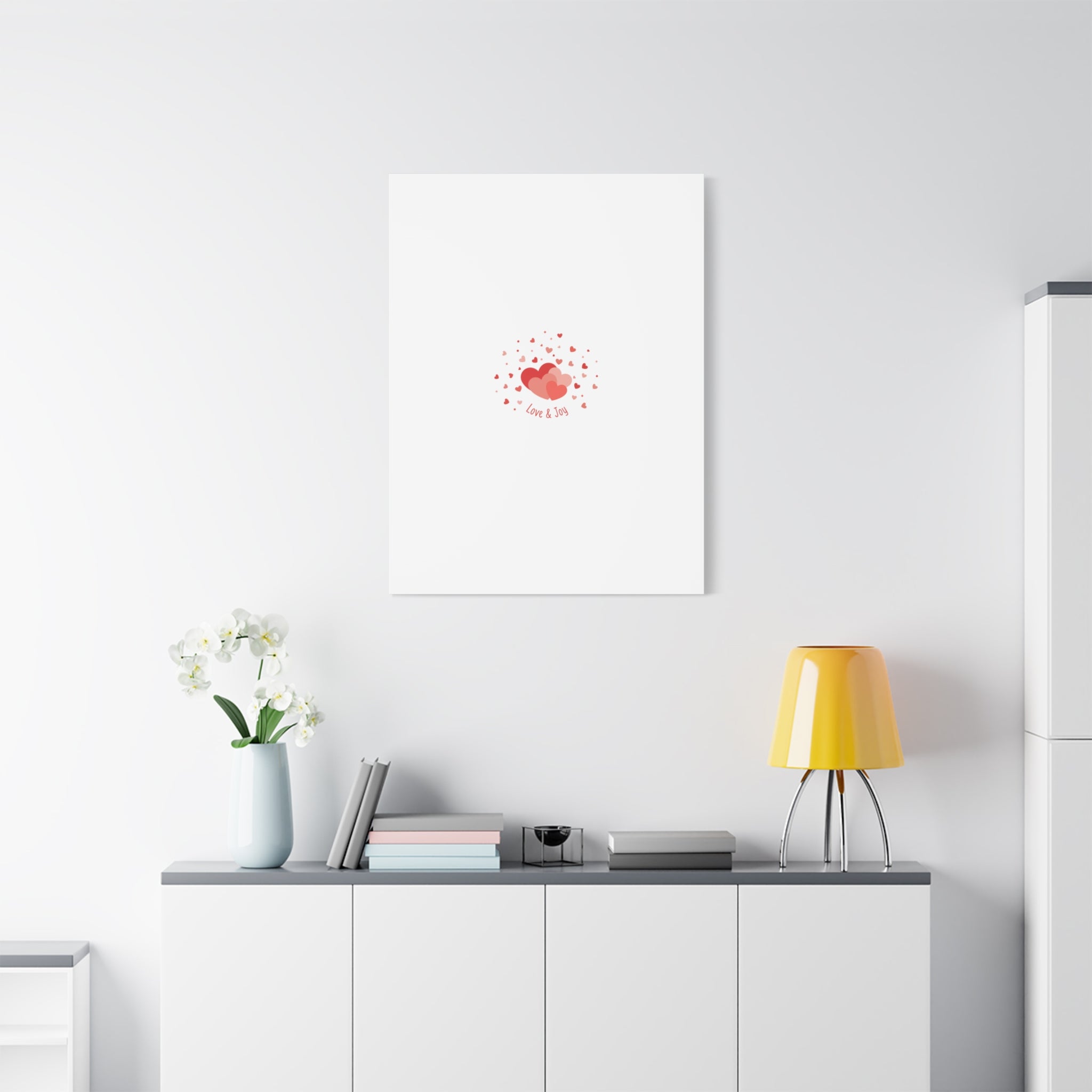Tiny Heart Confetti Canvas | Matte Stretched Canvas