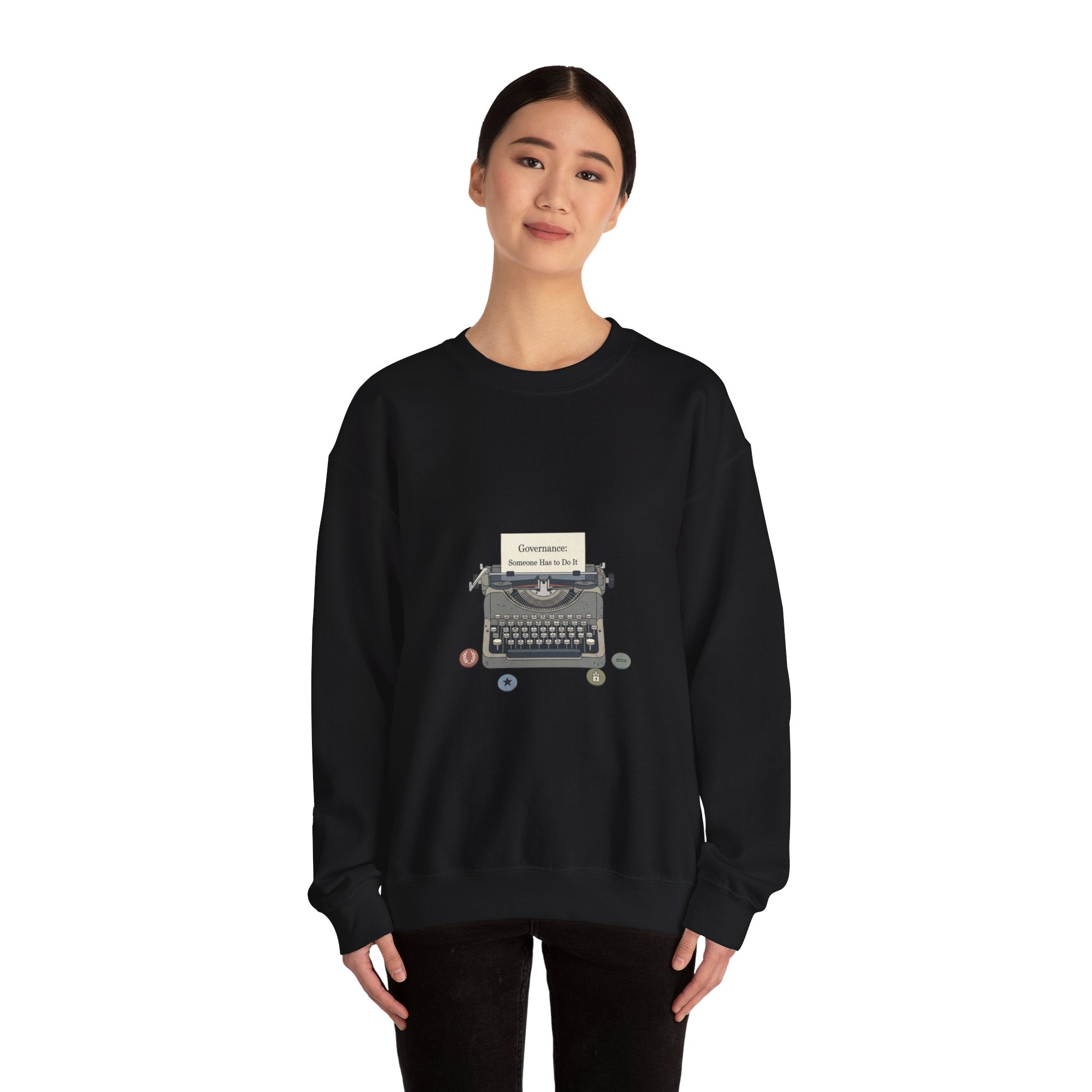 Civic Exhaustion Typewriter Crewneck sweatshirt | election memes, politics humor