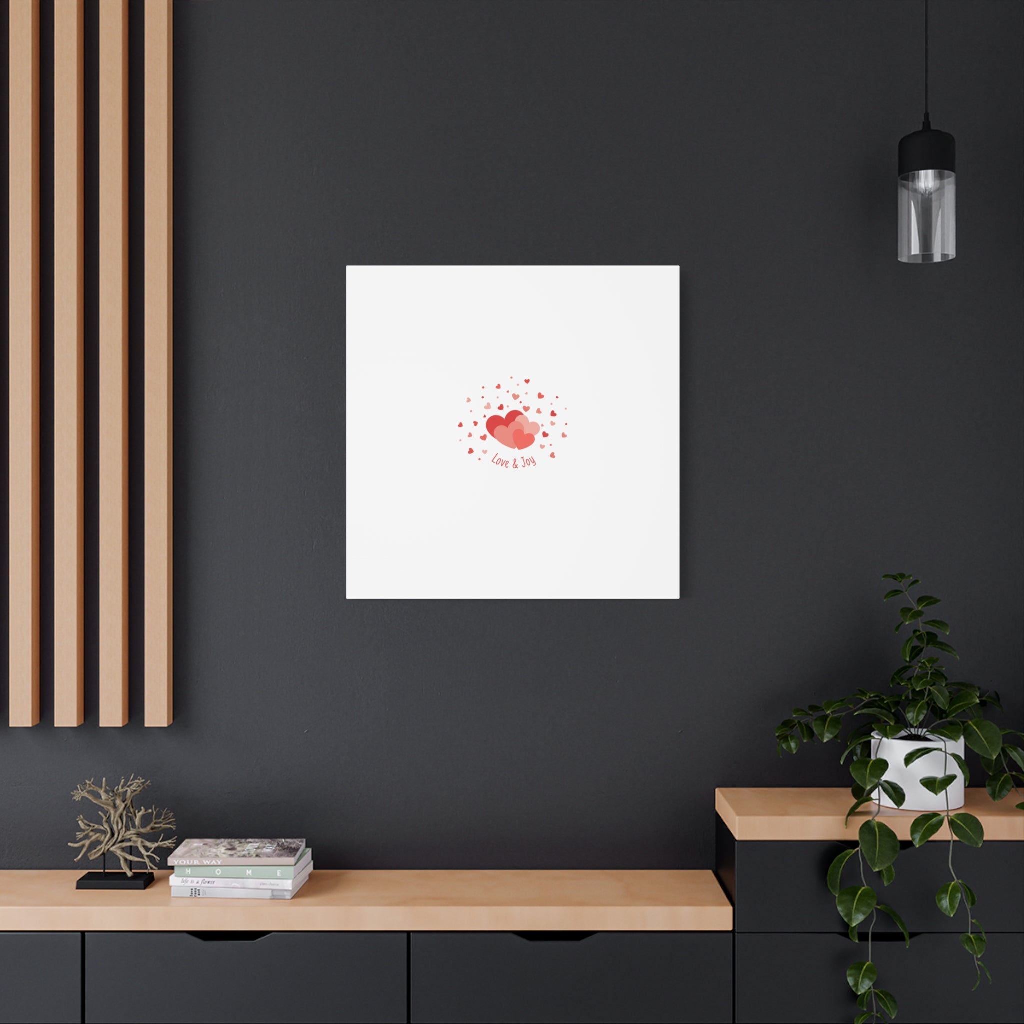 Tiny Heart Confetti Canvas | Matte Stretched Canvas