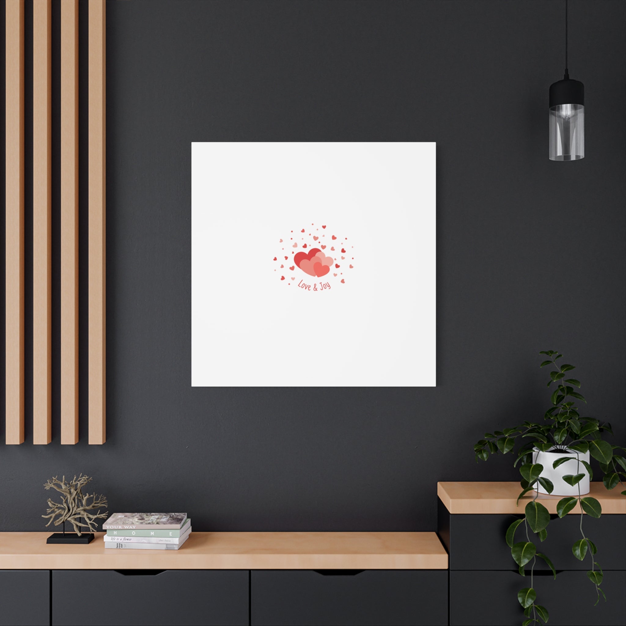 Tiny Heart Confetti Canvas | Matte Stretched Canvas