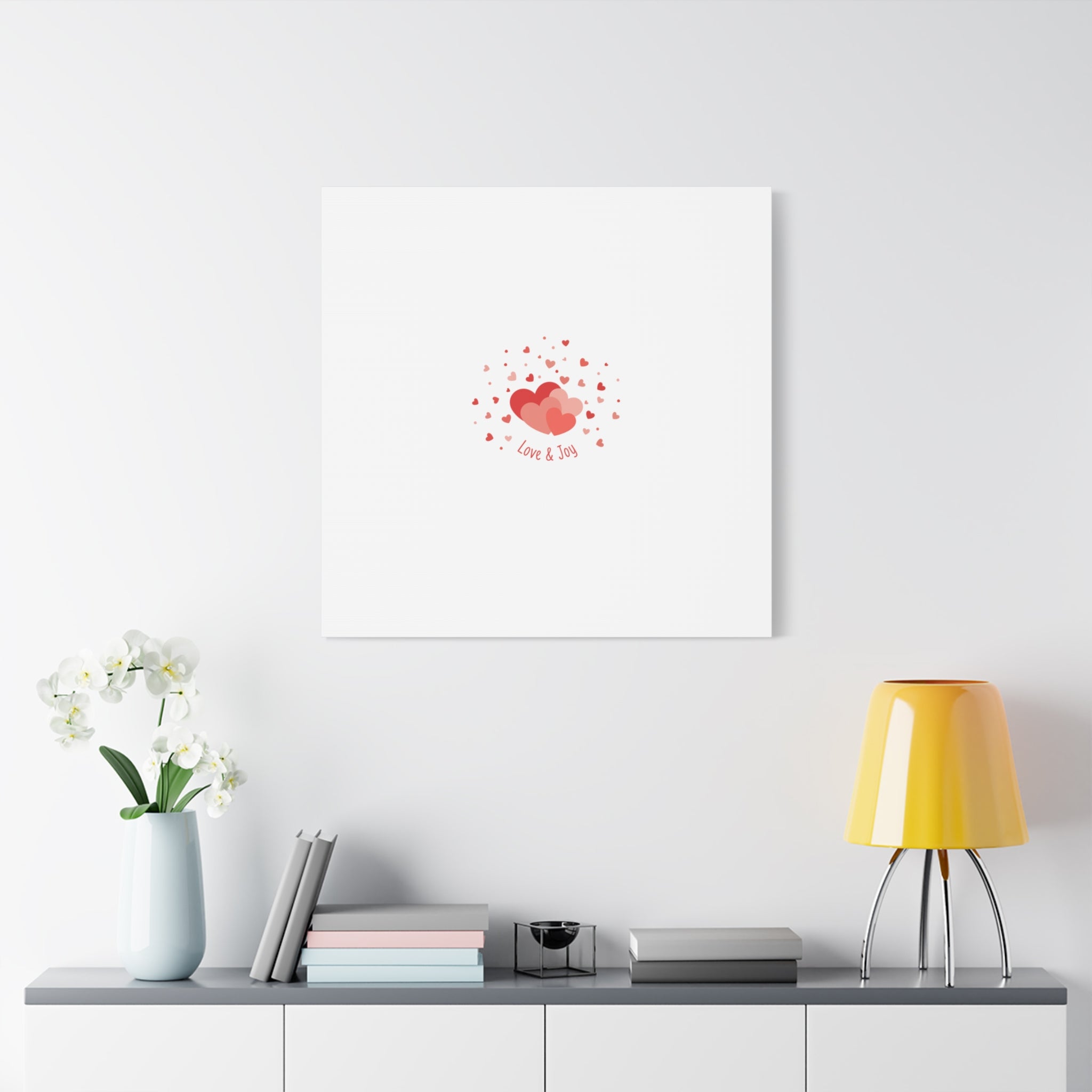 Tiny Heart Confetti Canvas | Matte Stretched Canvas