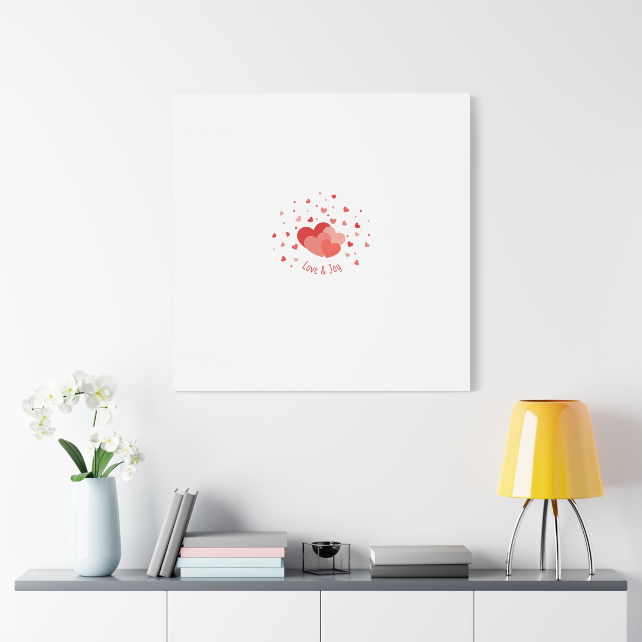 Tiny Heart Confetti Canvas | Matte Stretched Canvas