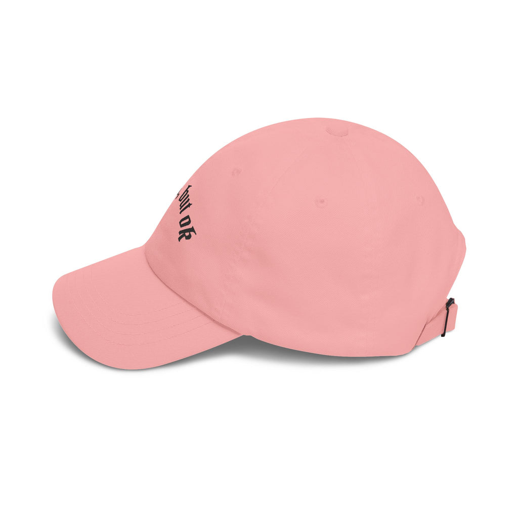 Dad Cap — "no idea, but ok" Embroidered White Baseball Hat