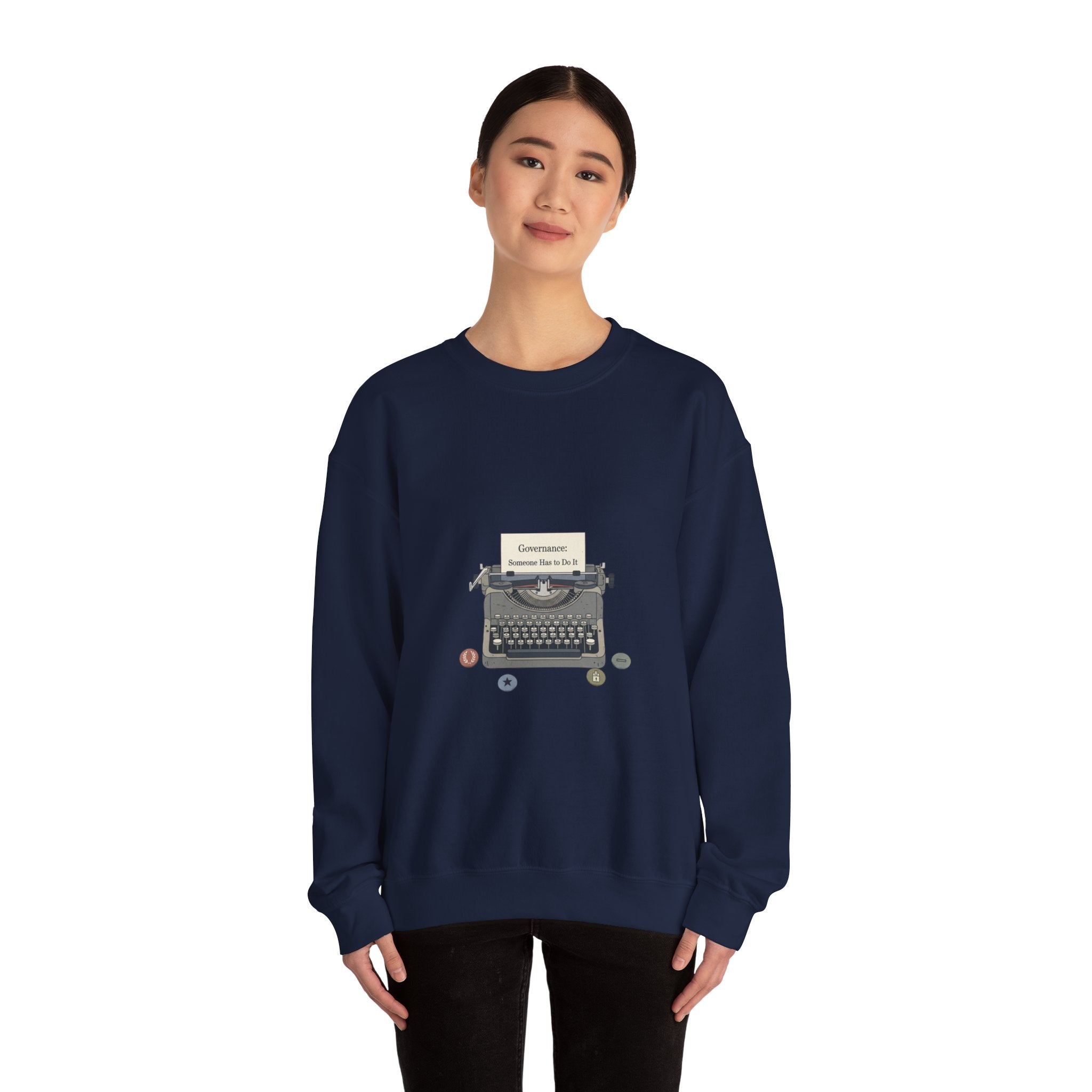 Civic Exhaustion Typewriter Crewneck sweatshirt | election memes, politics humor
