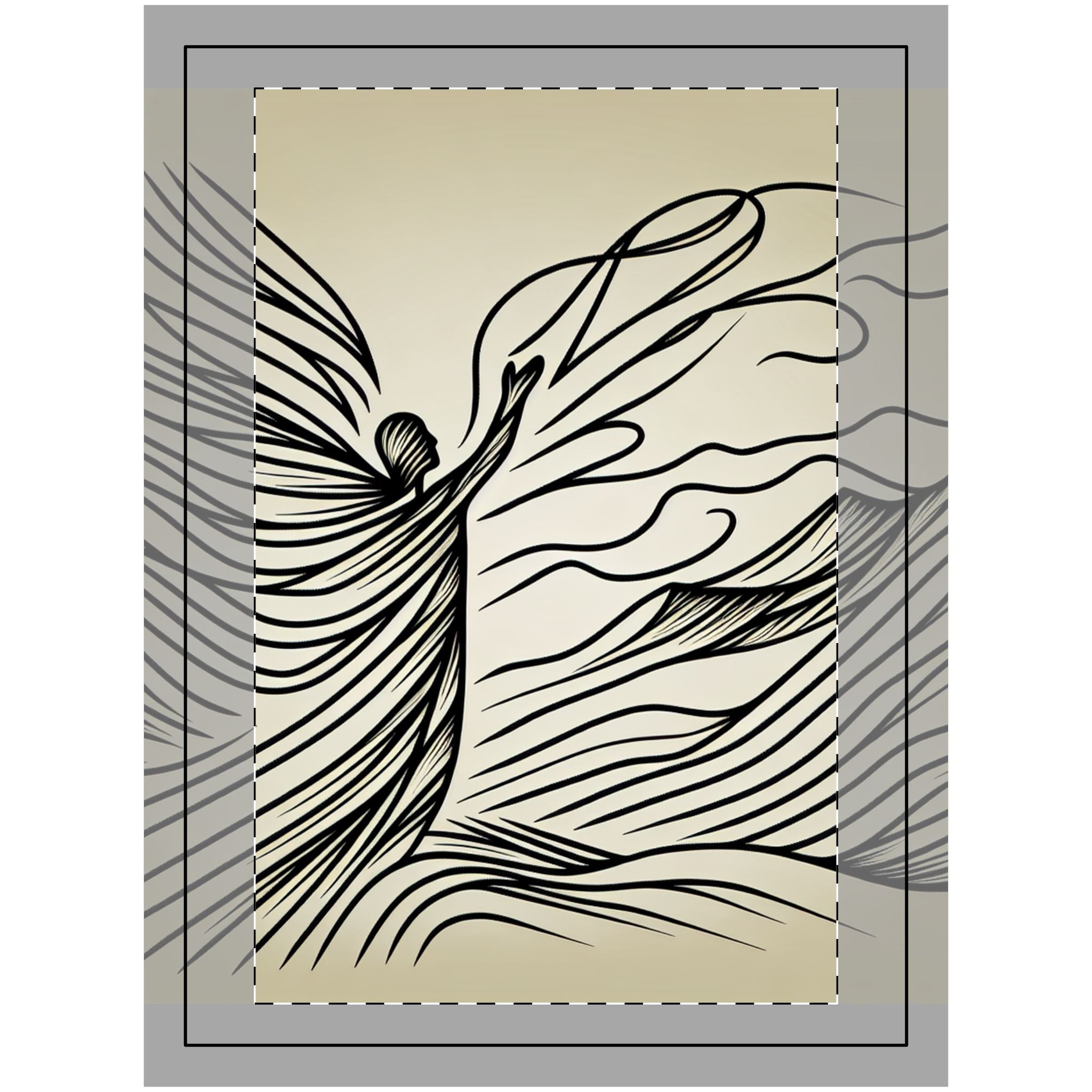 Inspirational Wood Topped Wall Tapestry - Boho Art Home Decor with Abstract Design