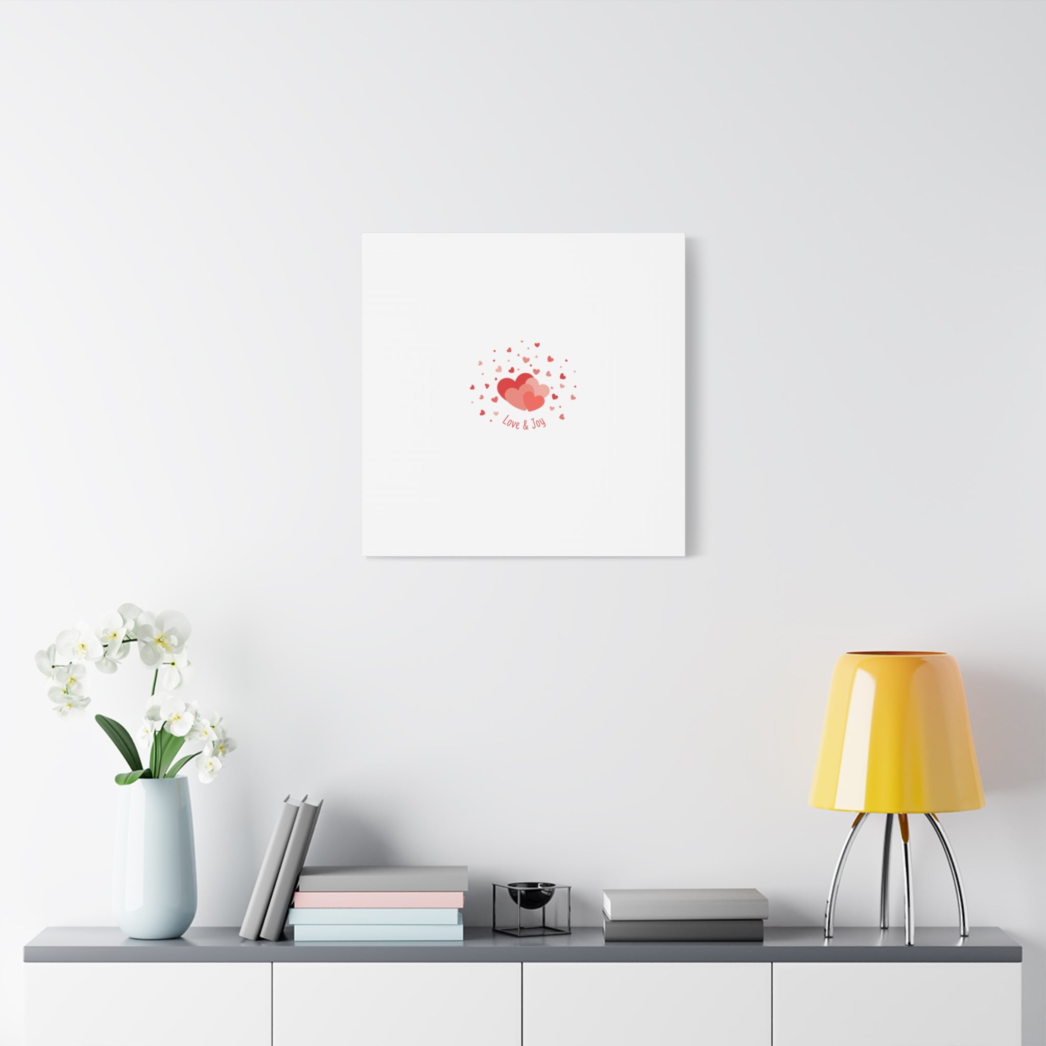 Tiny Heart Confetti Canvas | Matte Stretched Canvas
