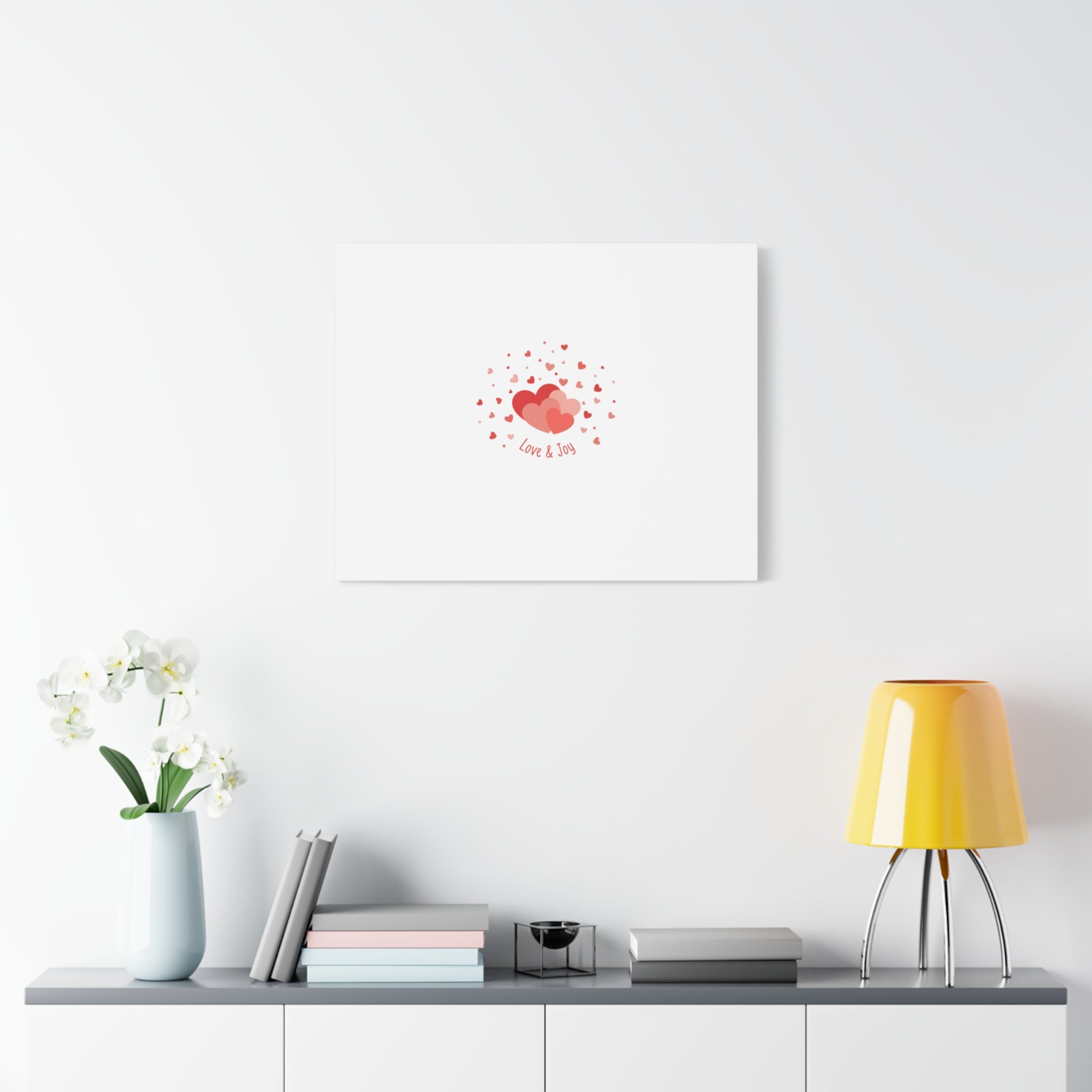 Tiny Heart Confetti Canvas | Matte Stretched Canvas