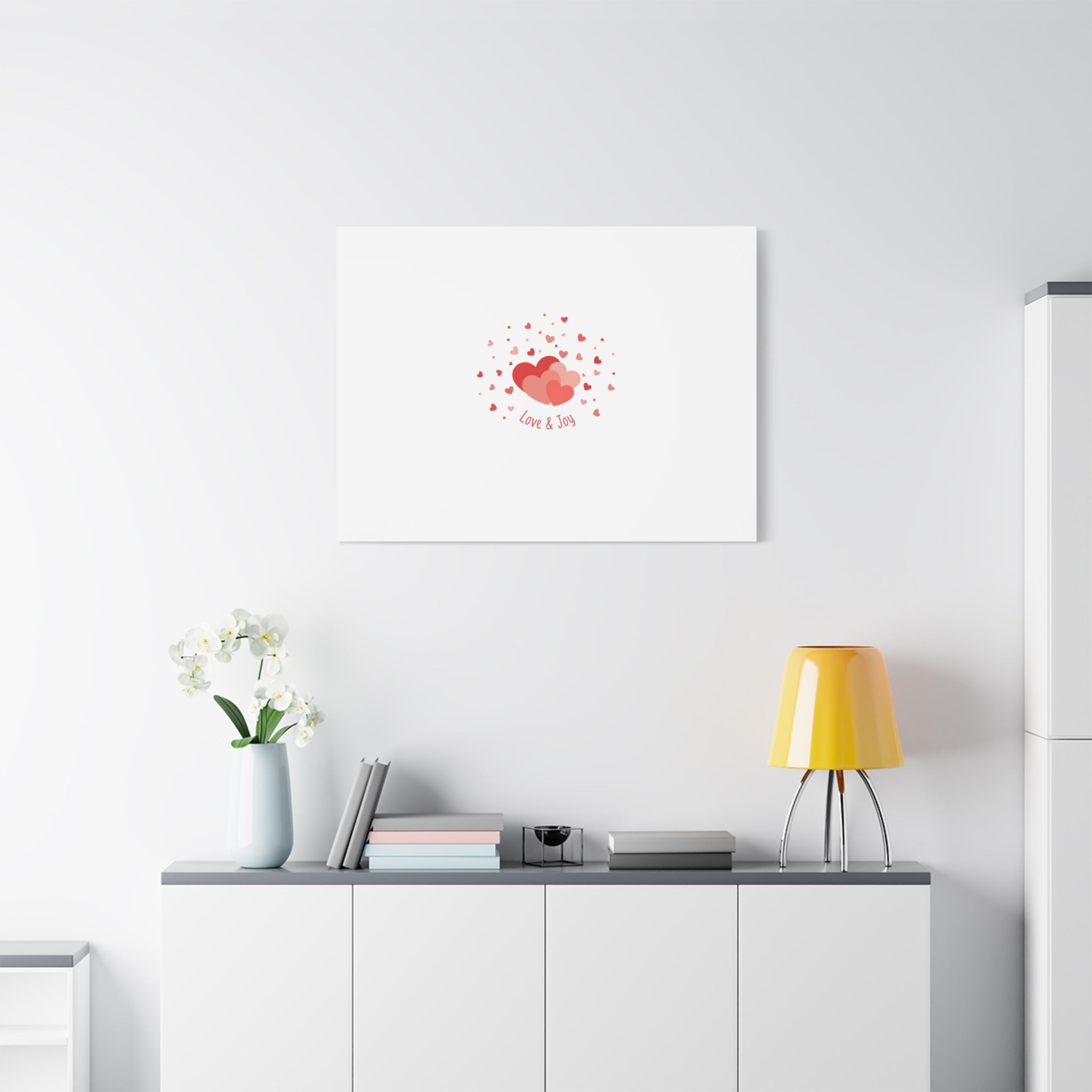 Tiny Heart Confetti Canvas | Matte Stretched Canvas