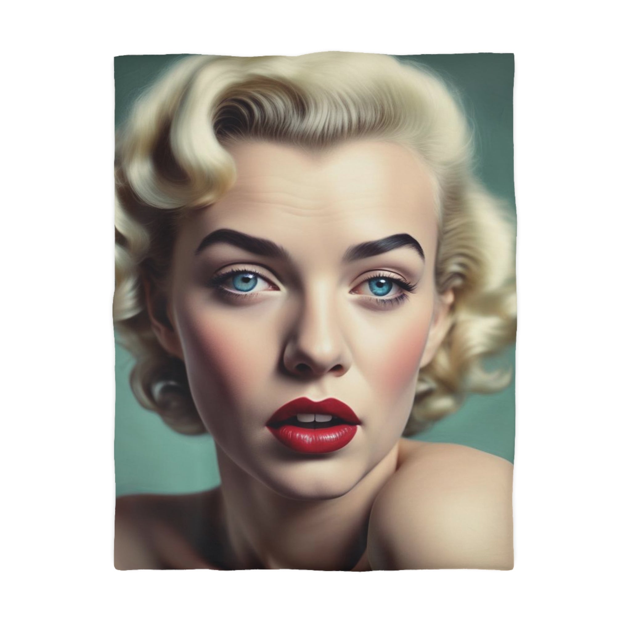 Vintage Glamour Microfiber Duvet Cover - Elegant Retro Chic Bedroom Decor