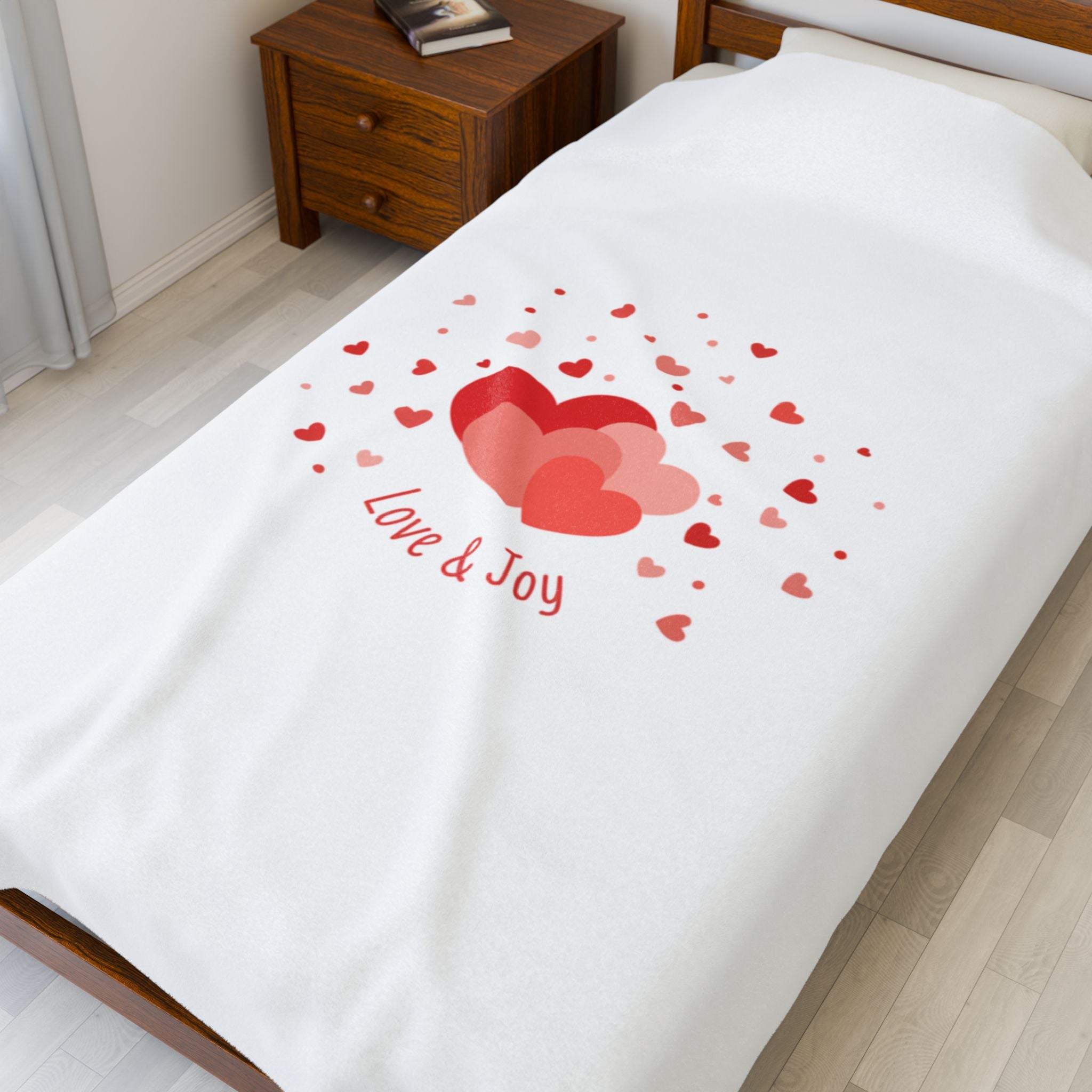 Tiny Heart Confetti Velveteen Plush Blanket | tiny heart design, pre-valentine’s