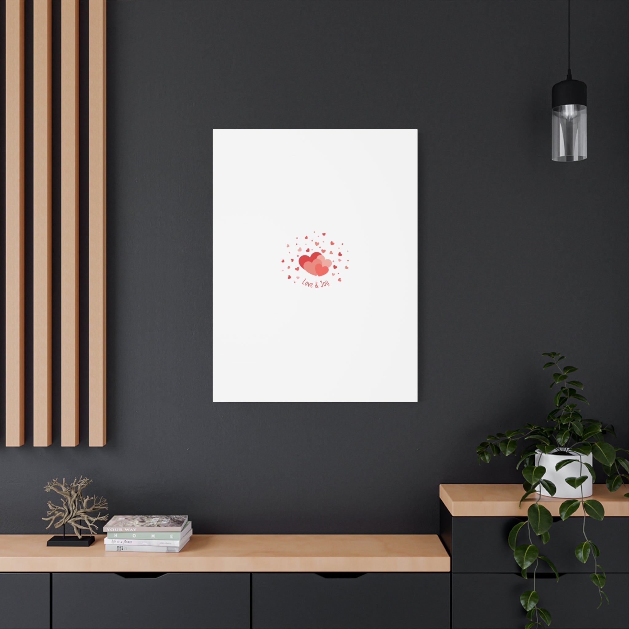 Tiny Heart Confetti Canvas | Matte Stretched Canvas